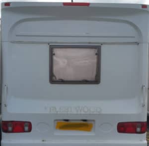 fleetwood heritage caravan rear damaged stickers