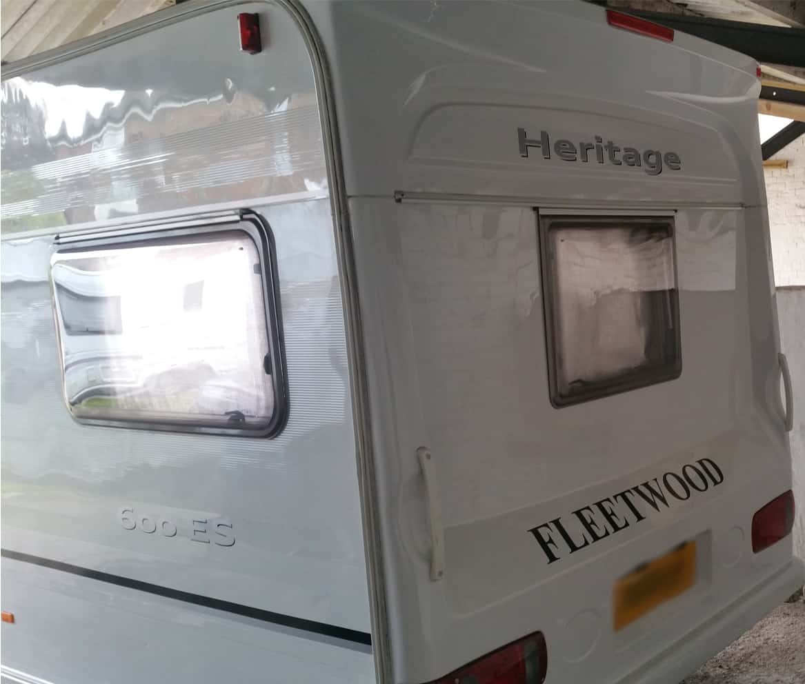 fleetwood heritage caravan rear damaged stickers replacement
