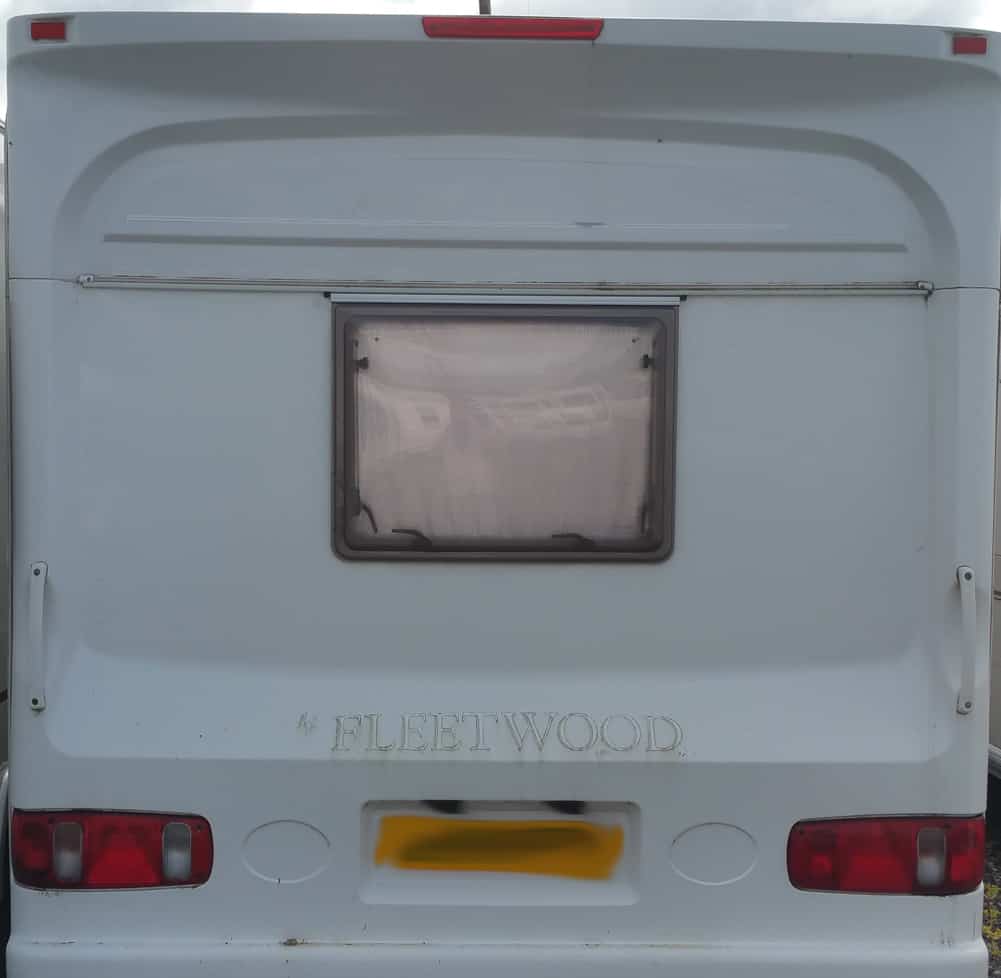 fleetwood heritage caravan rear damaged stickers